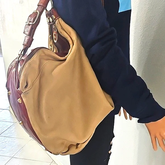 Marino Orlandi Brown and Tan Leather  Shoulder Bag Made In Italy. - Picture 2 of 14